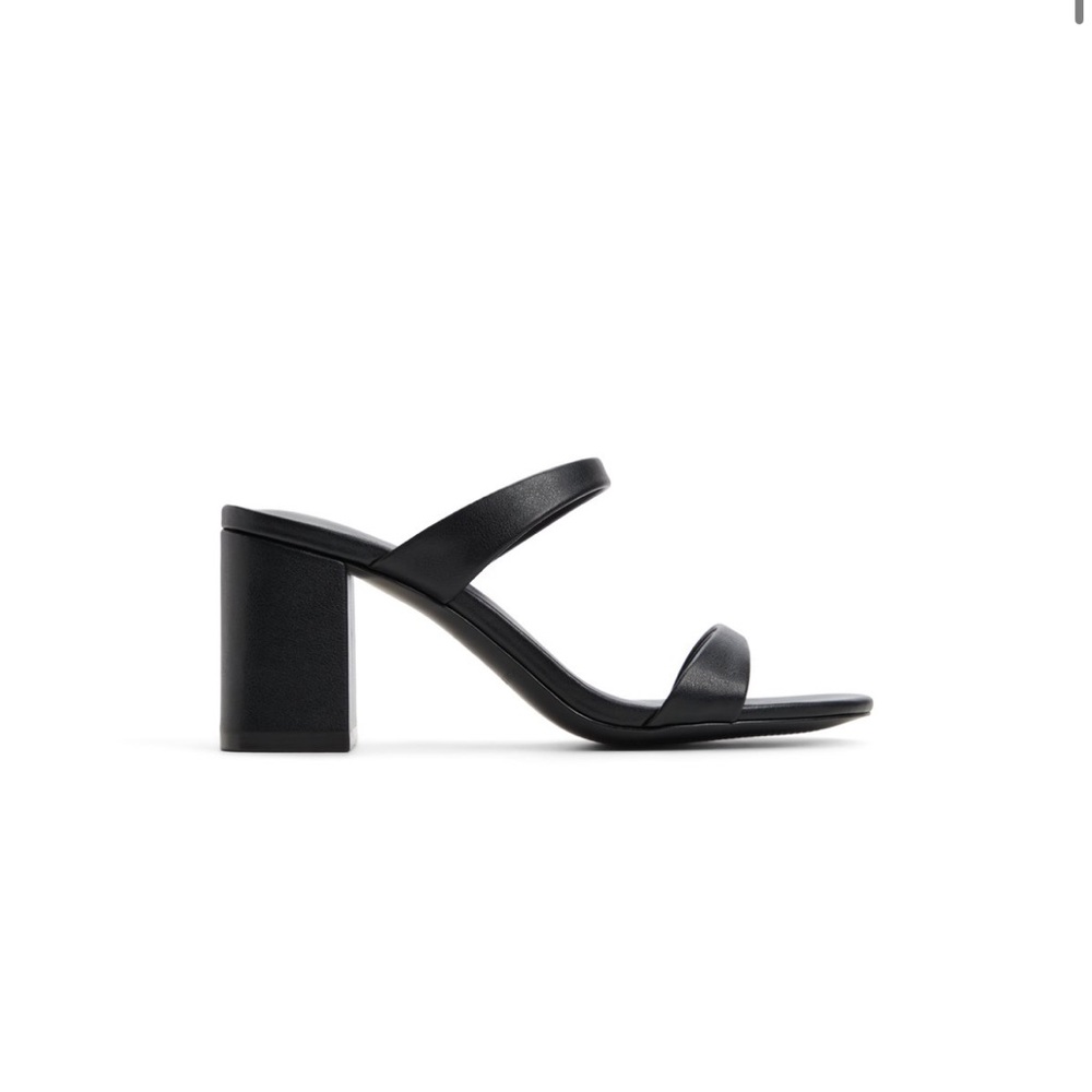 Call It Spring Black Block Heel Sandals